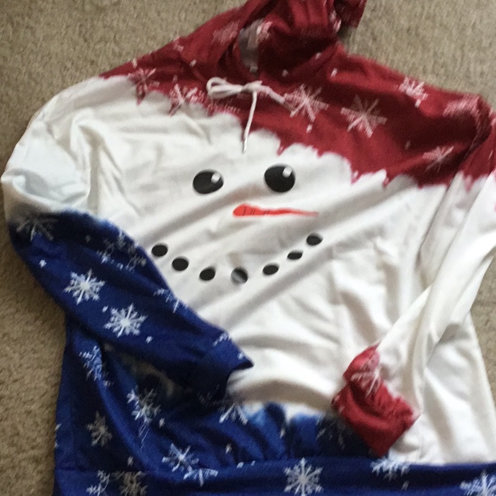 Snowman hoodie, XXL